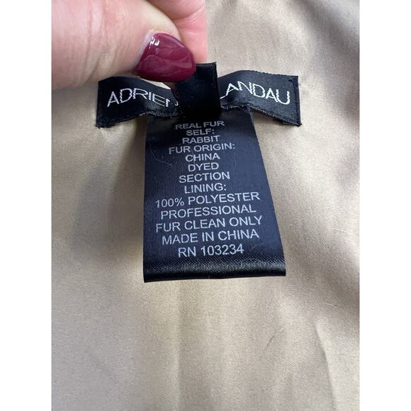 Girl's Adrienne Landau dyed rabbit fur jacket Size 2/3 - Picture 13 of 13